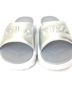 Fila Slides Platform Metallic Silver Deadstock Size-7.5